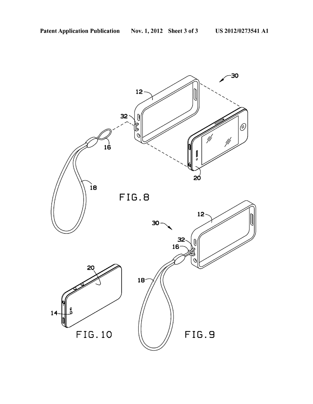 DEVICE TO CONNECT A FLEXIBLE STRAP OR LANYARD TO A HANDHELD DEVICE - diagram, schematic, and image 04