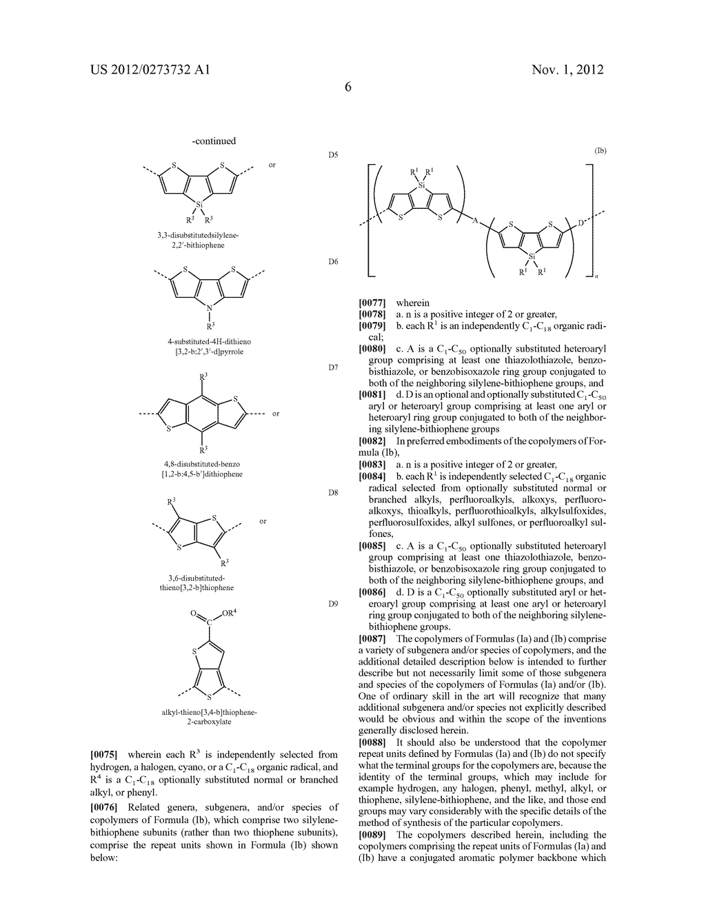 COPOLYMER SEMICONDUCTORS COMPRISING THIAZOLOTHIAZOLE OR BENZOBISTHIAZOLE,     OR BENZOBISOXAZOLE ELECTRON ACCEPTOR SUBUNITS, AND ELECTRON DONOR     SUBUNITS, AND THEIR USES IN TRANSISTORS AND SOLAR CELLS - diagram, schematic, and image 46