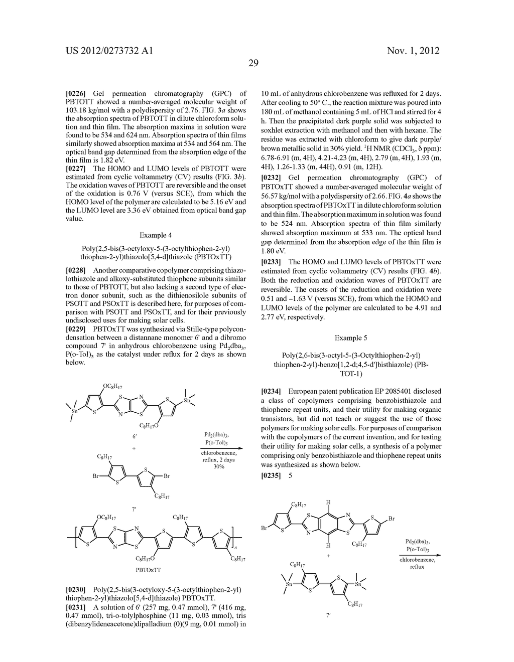 COPOLYMER SEMICONDUCTORS COMPRISING THIAZOLOTHIAZOLE OR BENZOBISTHIAZOLE,     OR BENZOBISOXAZOLE ELECTRON ACCEPTOR SUBUNITS, AND ELECTRON DONOR     SUBUNITS, AND THEIR USES IN TRANSISTORS AND SOLAR CELLS - diagram, schematic, and image 69