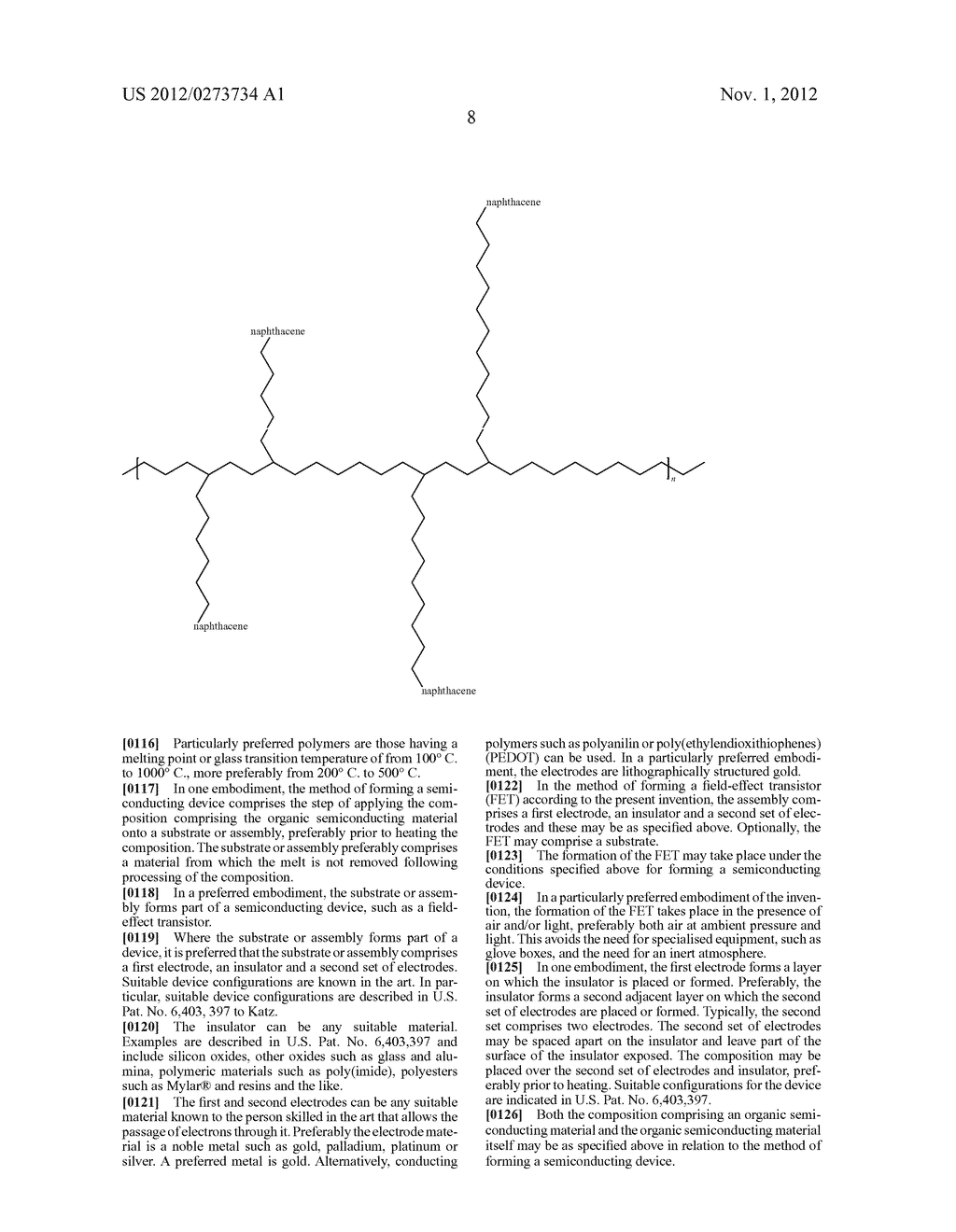 COMPOSITION FOR FORMING AN ORGANIC SEMICONDUCTING DEVICE - diagram, schematic, and image 15