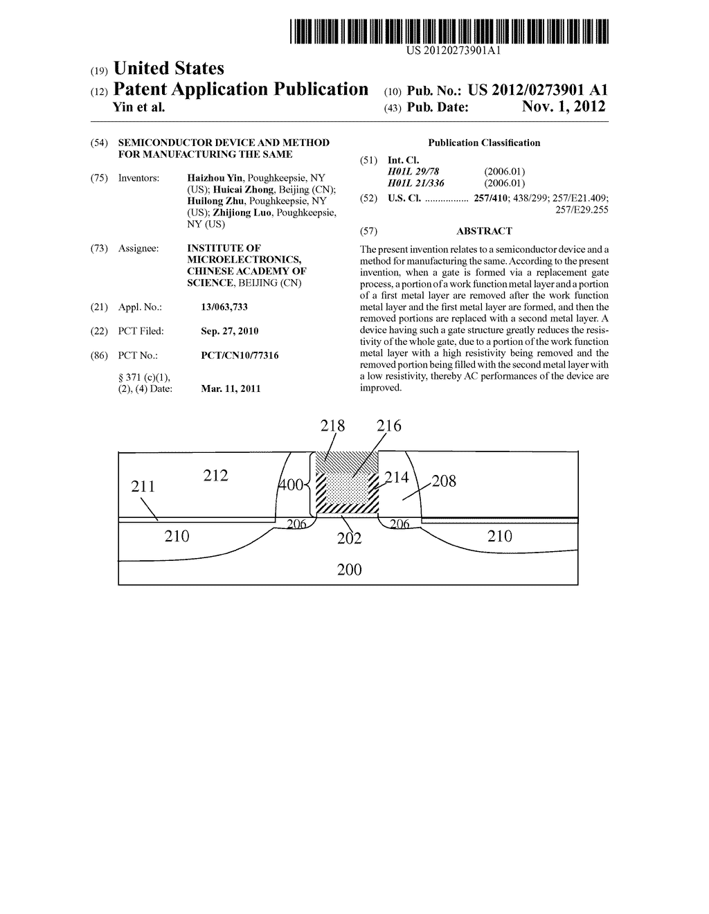 SEMICONDUCTOR DEVICE AND METHOD FOR MANUFACTURING THE SAME - diagram, schematic, and image 01