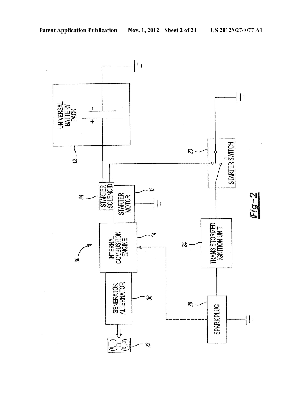 Portable Power Driven Equipment With Internal Combustion Engine Combined     Battery Charging And Starting Circuit Where The Battery Is A Removable     Battery Pack - diagram, schematic, and image 03