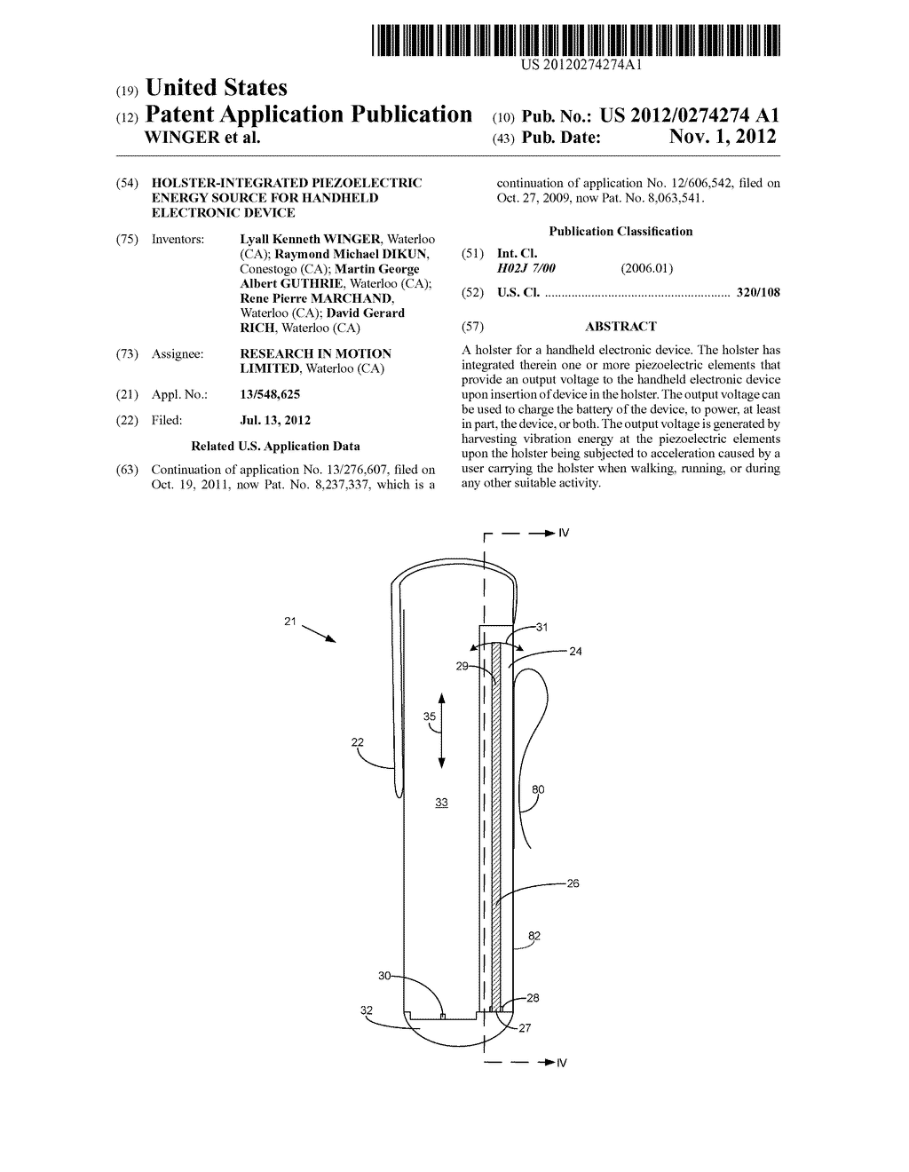 HOLSTER-INTEGRATED PIEZOELECTRIC ENERGY SOURCE FOR HANDHELD ELECTRONIC     DEVICE - diagram, schematic, and image 01