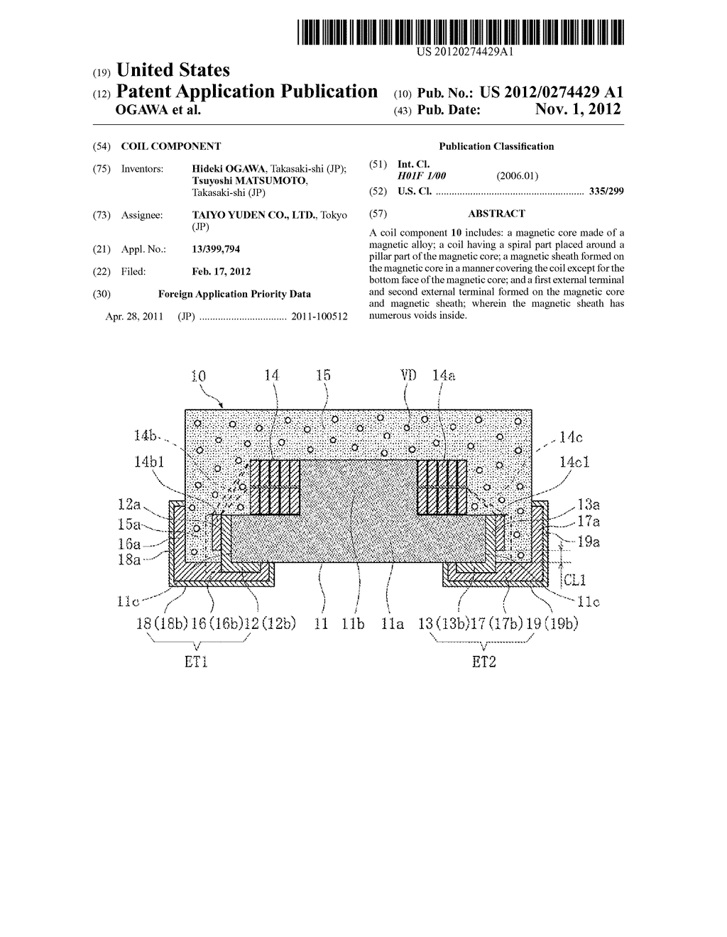 COIL COMPONENT - diagram, schematic, and image 01