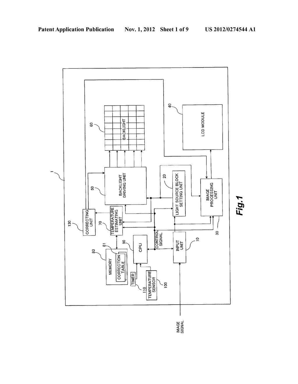 TEMPERATURE ESTIMATING APPARATUS, METHOD FOR CONTROLLING THE SAME, AND     IMAGE DISPLAY APPARATUS - diagram, schematic, and image 02