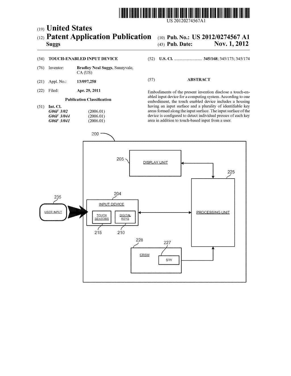 TOUCH-ENABLED INPUT DEVICE - diagram, schematic, and image 01