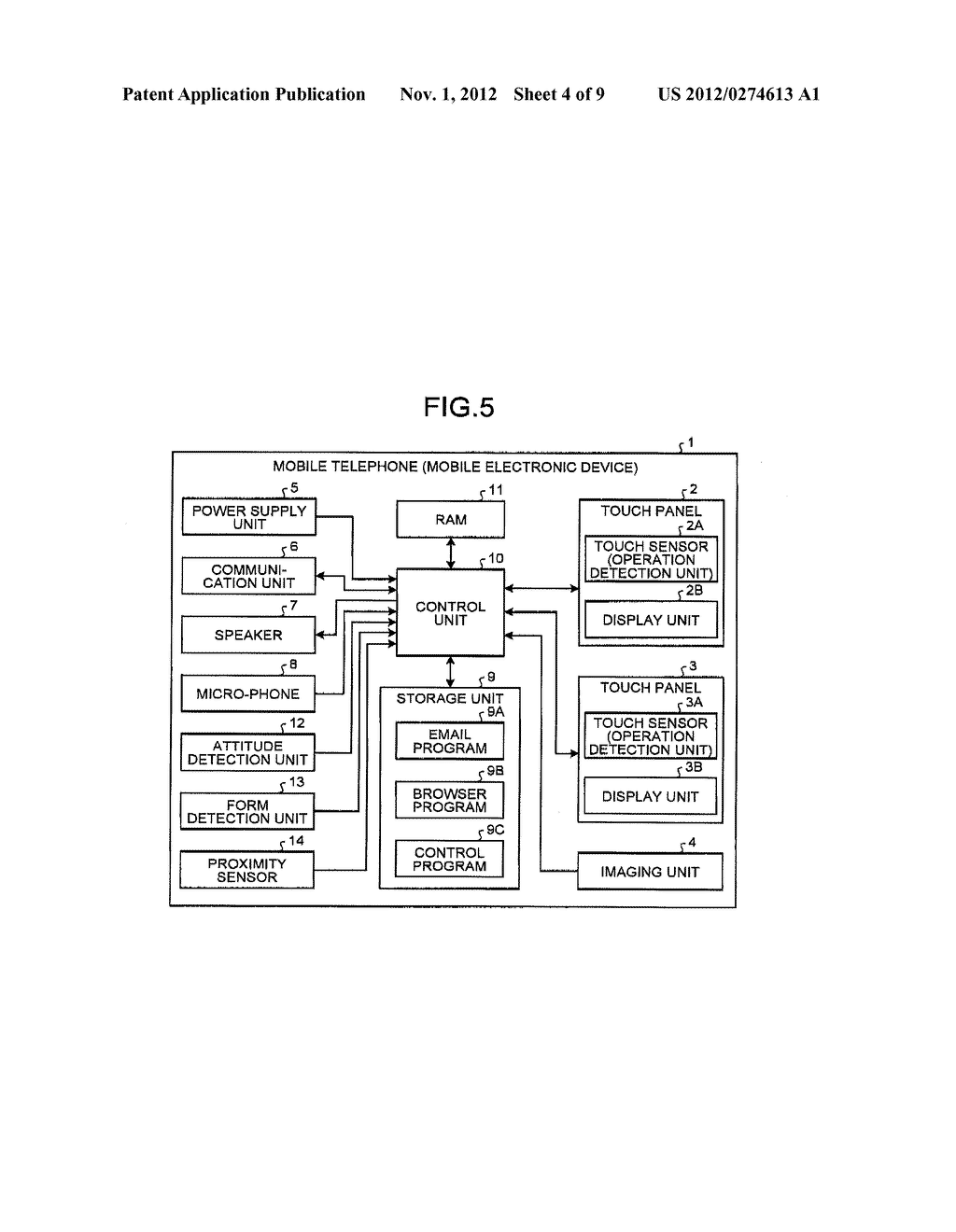 MOBILE ELECTRONIC DEVICE, CONTROL METHOD AND STORAGE MEDIUM STORING     CONTROL PROGRAM - diagram, schematic, and image 05