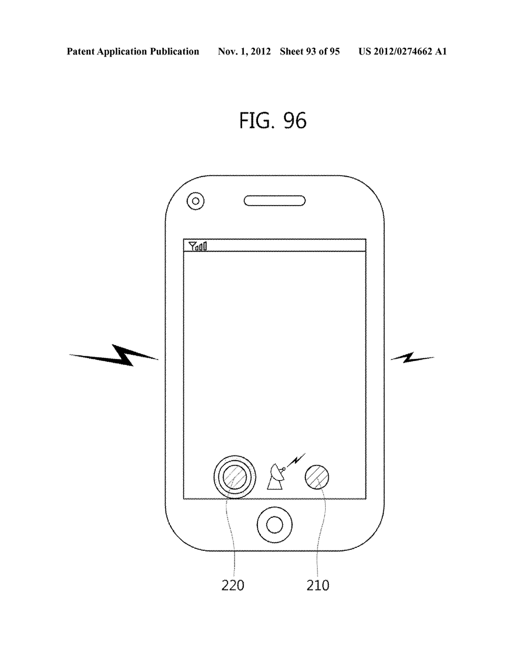 METHOD FOR PROVIDING A USER INTERFACE BASED ON TOUCH PRESSURE, AND     ELECTRONIC DEVICE USING SAME - diagram, schematic, and image 94