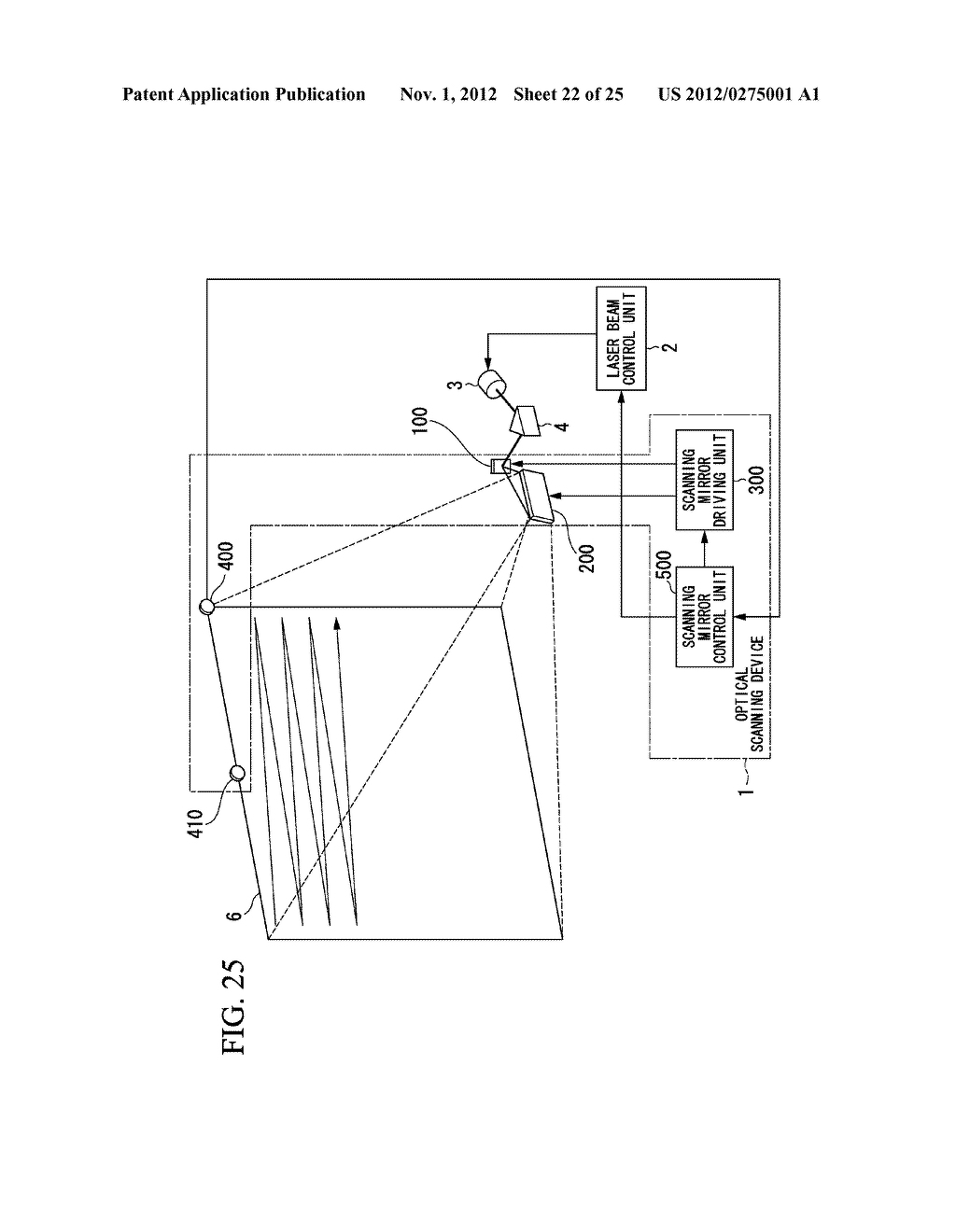 OPTICAL SCANNING DEVICE, OPTICAL SCANNING METHOD, PROGRAM, AND IMAGE     DISPLAY DEVICE - diagram, schematic, and image 23