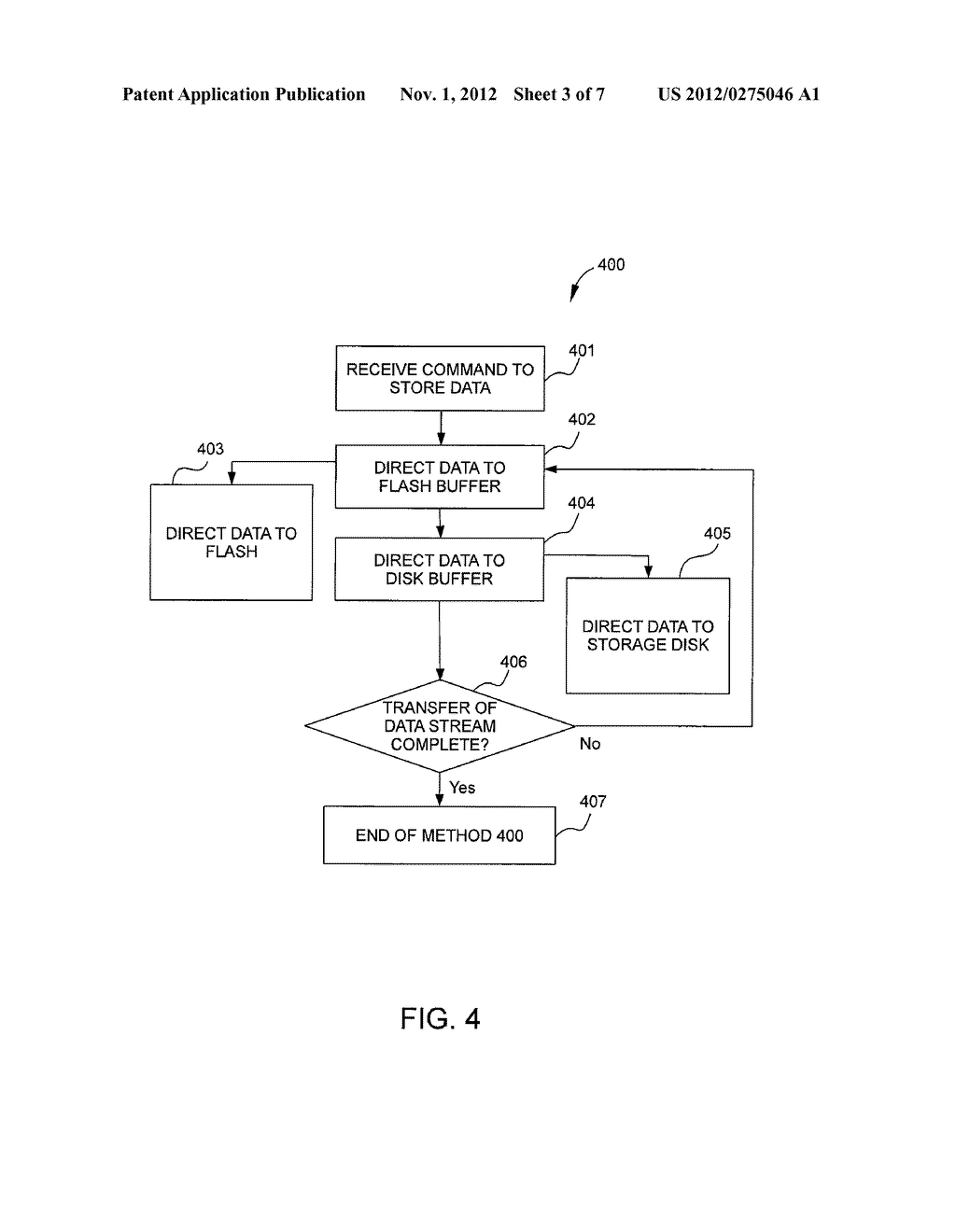 SPLITTING A DATA STREAM BETWEEN TWO STORAGE MEDIA IN A HYBRID DISK DRIVE - diagram, schematic, and image 04