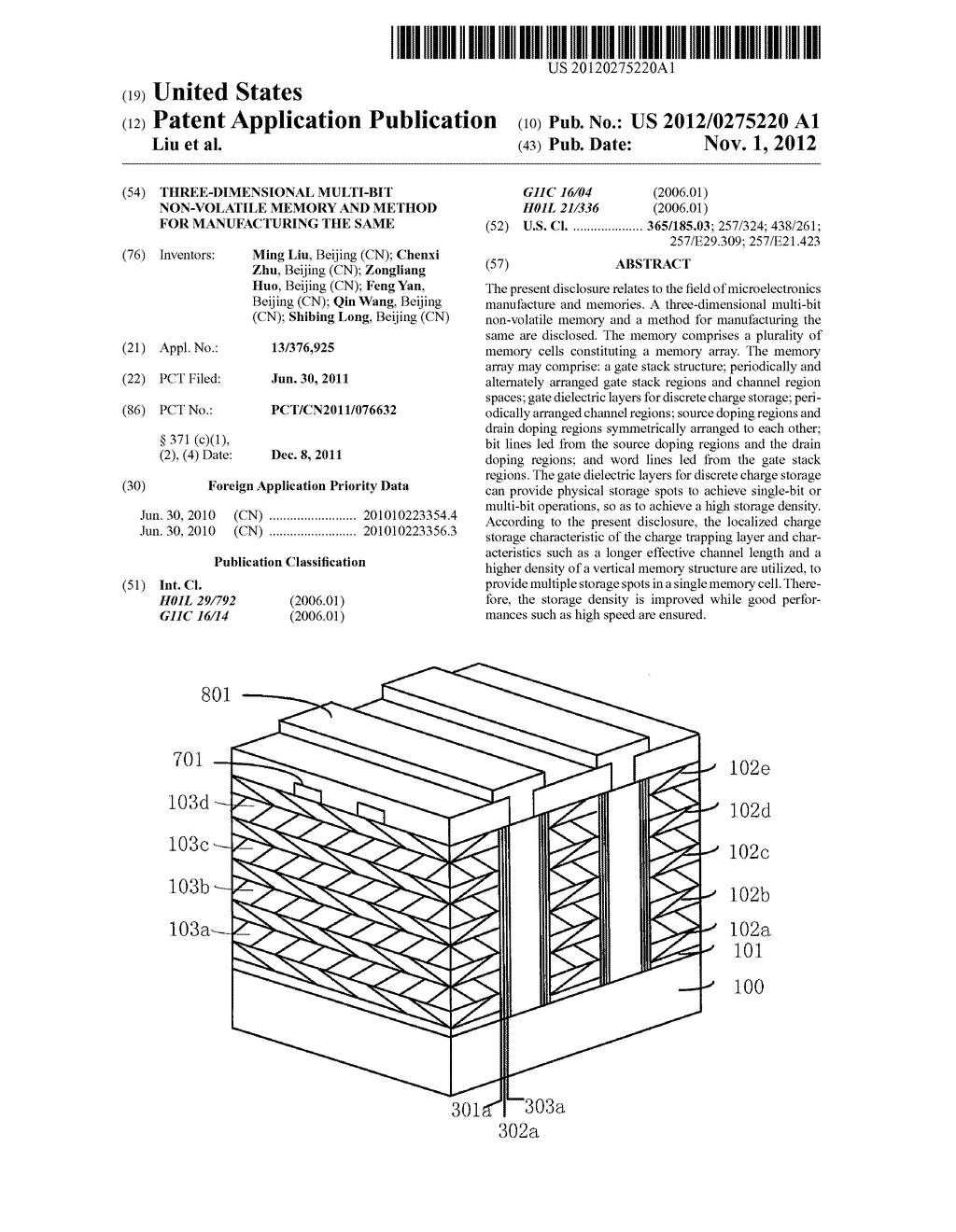 THREE-DIMENSIONAL MULTI-BIT NON-VOLATILE MEMORY AND METHOD FOR     MANUFACTURING THE SAME - diagram, schematic, and image 01