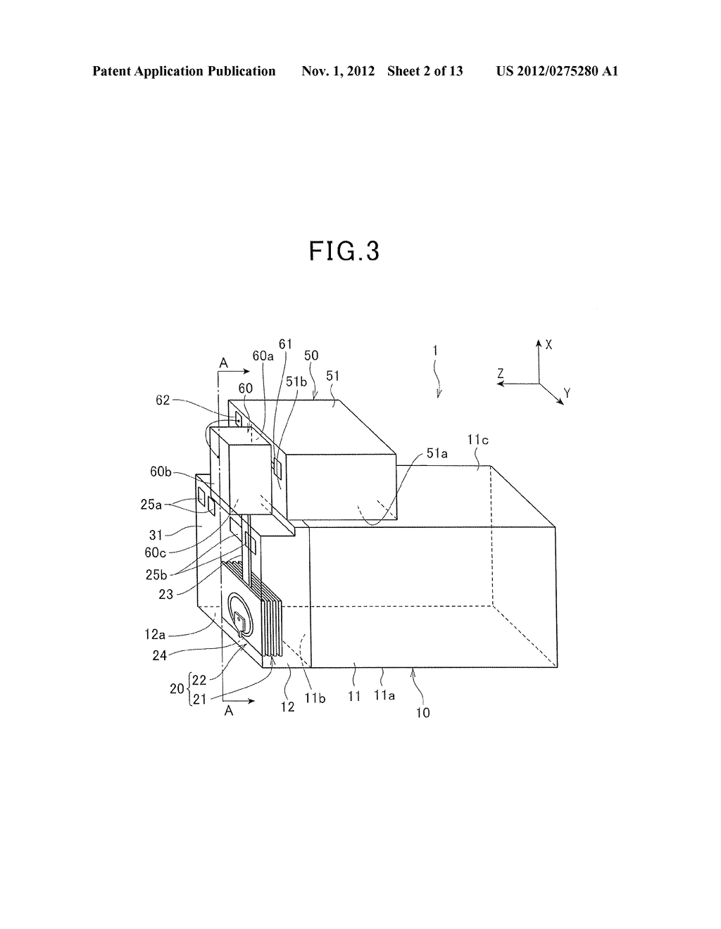 THERMALLY-ASSISTED MAGNETIC RECORDING HEAD, HEAD GIMBAL ASSEMBLY AND     MAGNETIC RECORDING DEVICE - diagram, schematic, and image 03