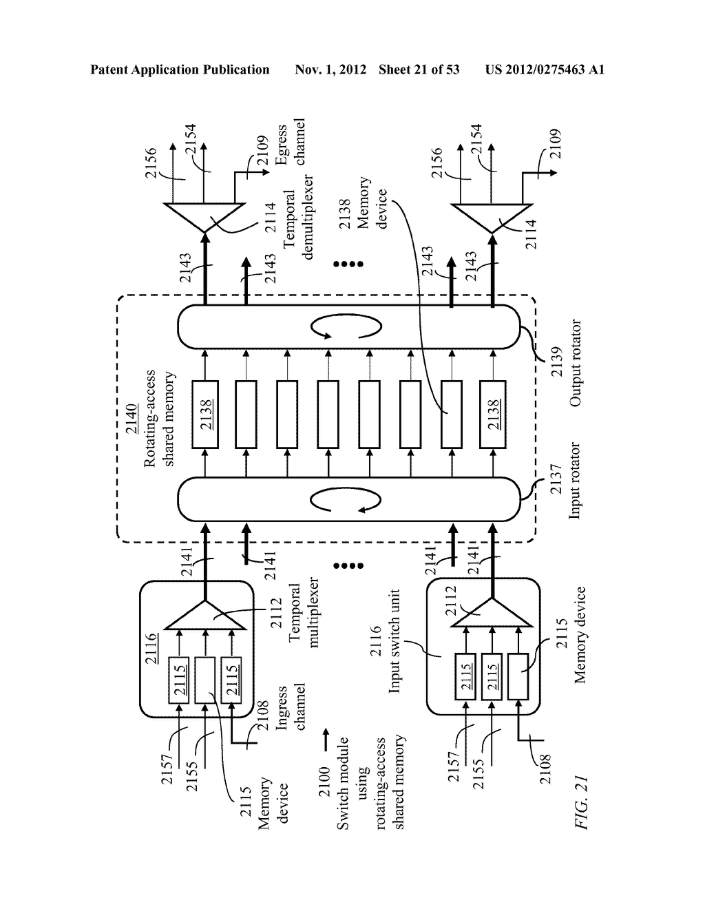 High-Capacity Data Switch Employing Contention-Free Switch Modules - diagram, schematic, and image 22