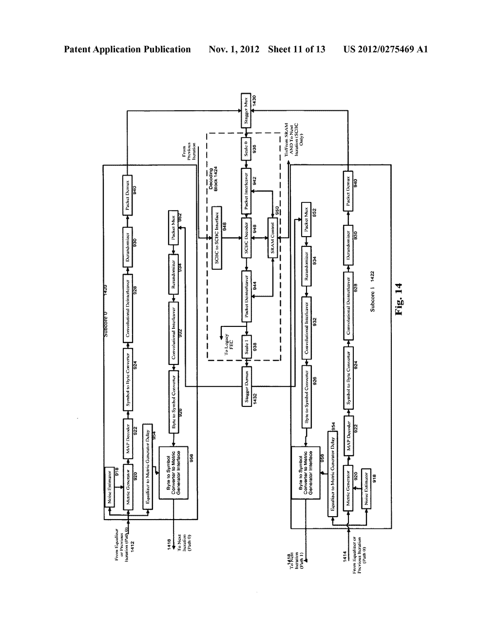 DATA BLOCK PROCESSOR IN A MOBILE DTV SYSTEM WITH DIVERSITY - diagram, schematic, and image 12