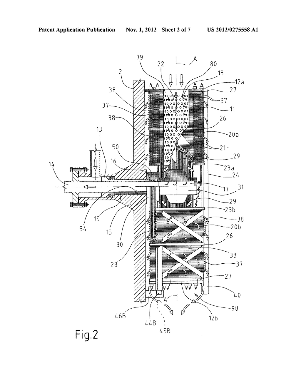 PRESSURIZED-WATER-COOLED NUCLEAR REACTOR WITH COMPACT STEAM GENERATORS - diagram, schematic, and image 03