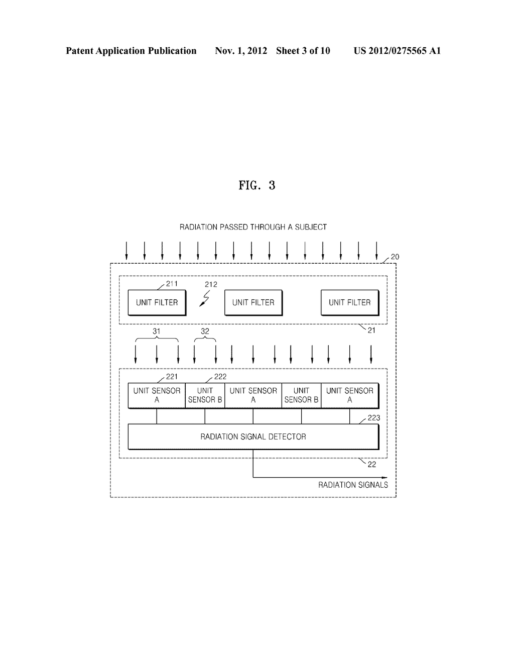 METHOD OF DETECTING RADIATION SIGNALS FROM RADIATIONS IN DIFFERENT ENERGY     BANDS AND APPARATUS THEREFOR - diagram, schematic, and image 04