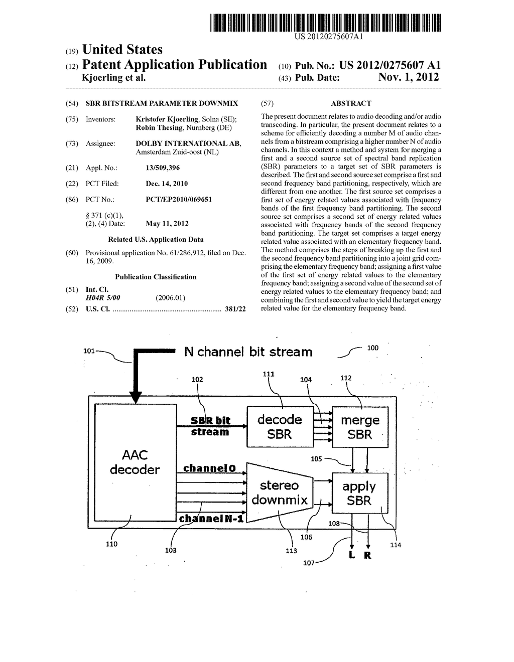 SBR BITSTREAM PARAMETER DOWNMIX - diagram, schematic, and image 01