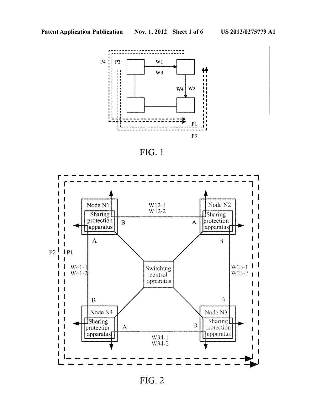 Method, System and Device for Single-Fiber Bidirectional Ring Network     Protection - diagram, schematic, and image 02