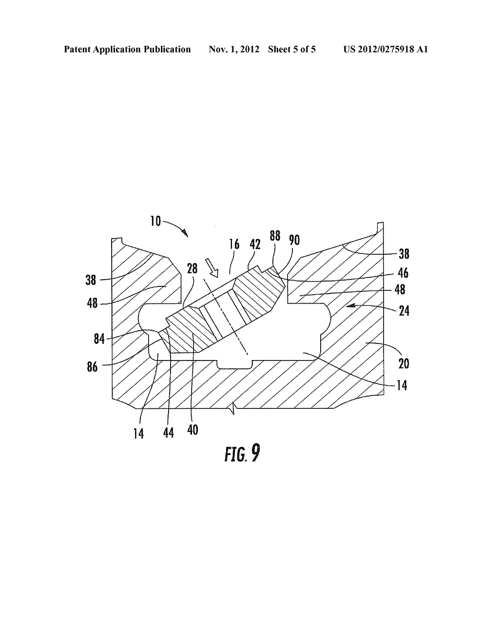 LOCKING SPACER ASSEMBLY FOR A TURBINE ENGINE - diagram, schematic, and image 06