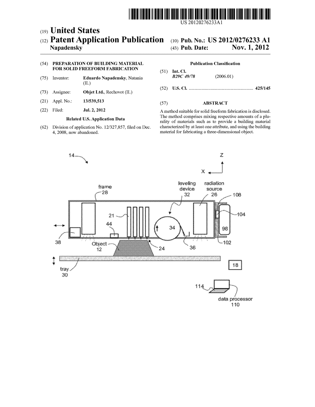 PREPARATION OF BUILDING MATERIAL FOR SOLID FREEFORM FABRICATION - diagram, schematic, and image 01