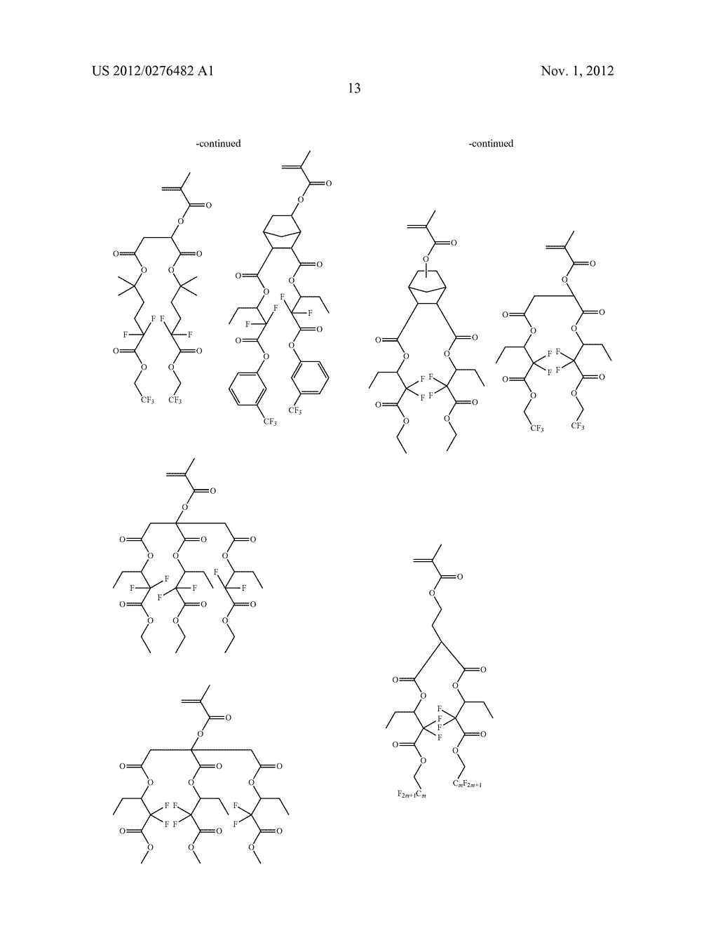 RADIATION SENSITIVE RESIN COMPOSITION, METHOD FOR FORMING A PATTERN,     POLYMER AND COMPOUND - diagram, schematic, and image 14