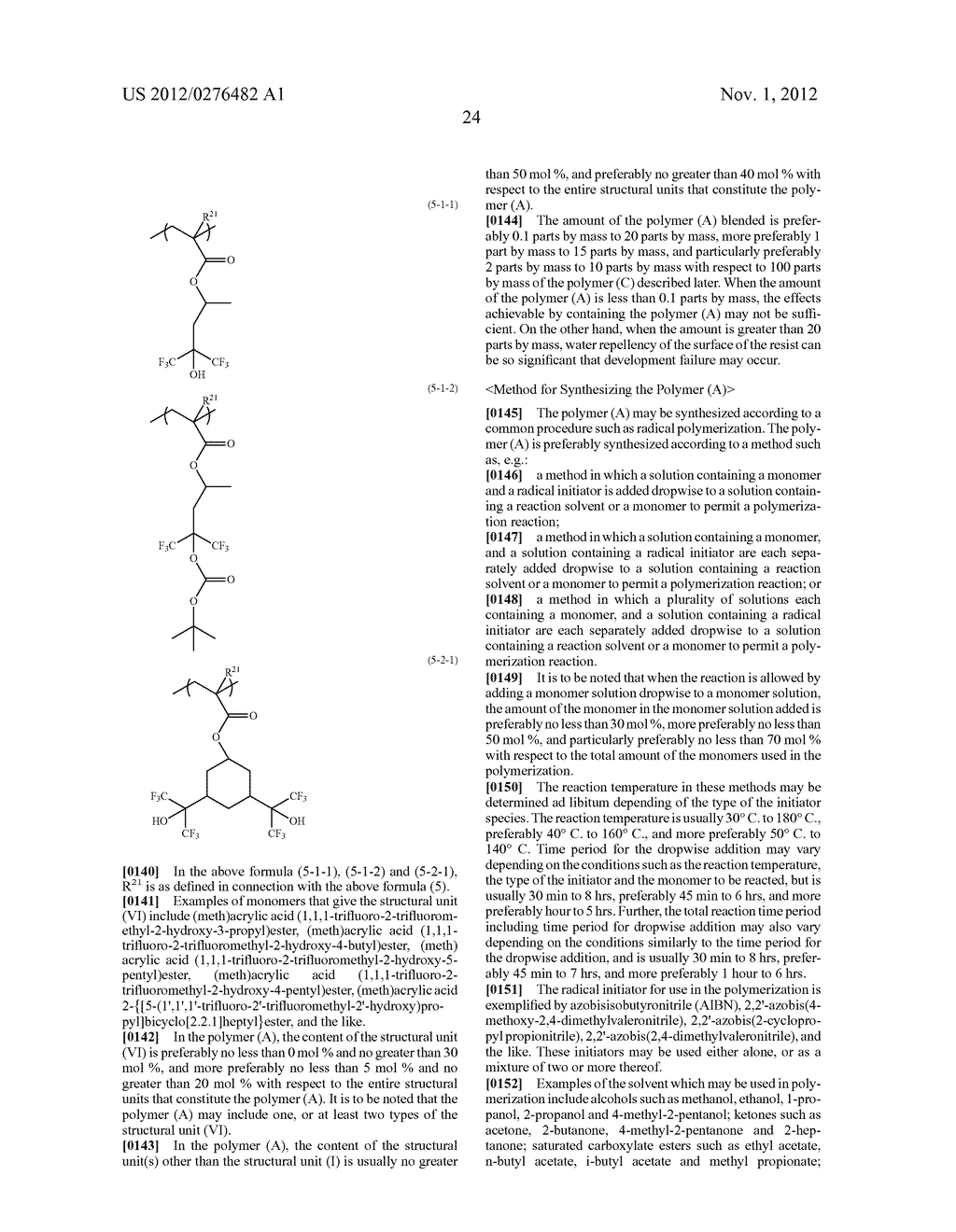 RADIATION SENSITIVE RESIN COMPOSITION, METHOD FOR FORMING A PATTERN,     POLYMER AND COMPOUND - diagram, schematic, and image 25
