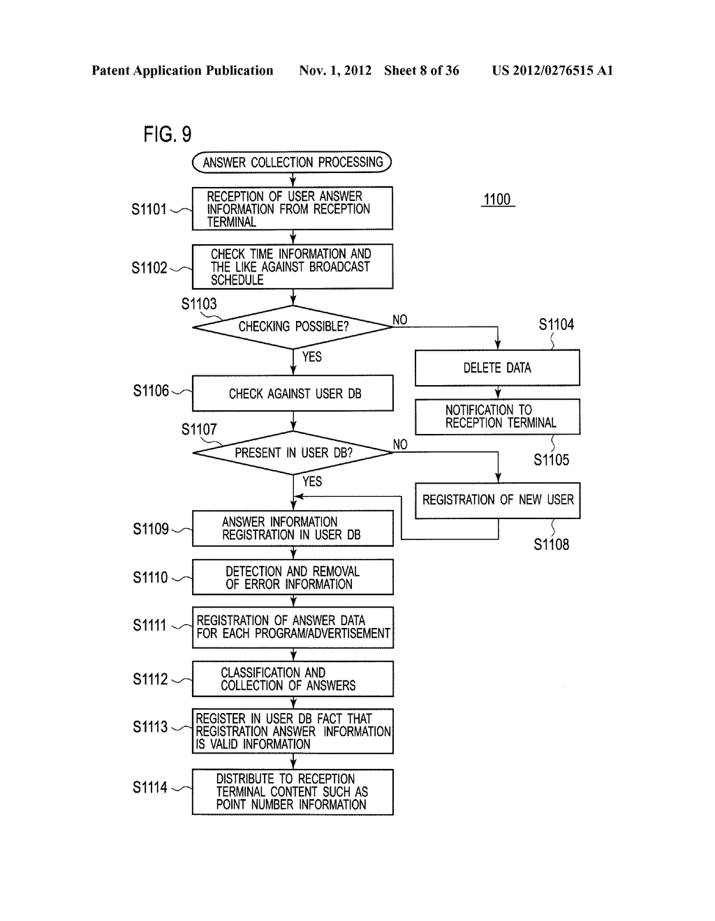 USER ANSWER COLLECTION SERVER, USER ANSWER COLLECTION SYSTEM, BROADCAST     RECEPTION APPARATUS AND CONTROL METHOD - diagram, schematic, and image 09