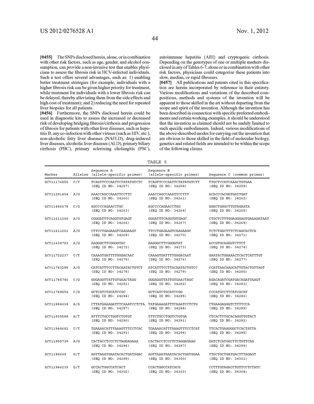 GENETIC POLYMORPHISMS ASSOCIATED WITH LIVER FIBROSIS METHODS OF DETECTION     AND USES THEREOF - diagram, schematic, and image 46