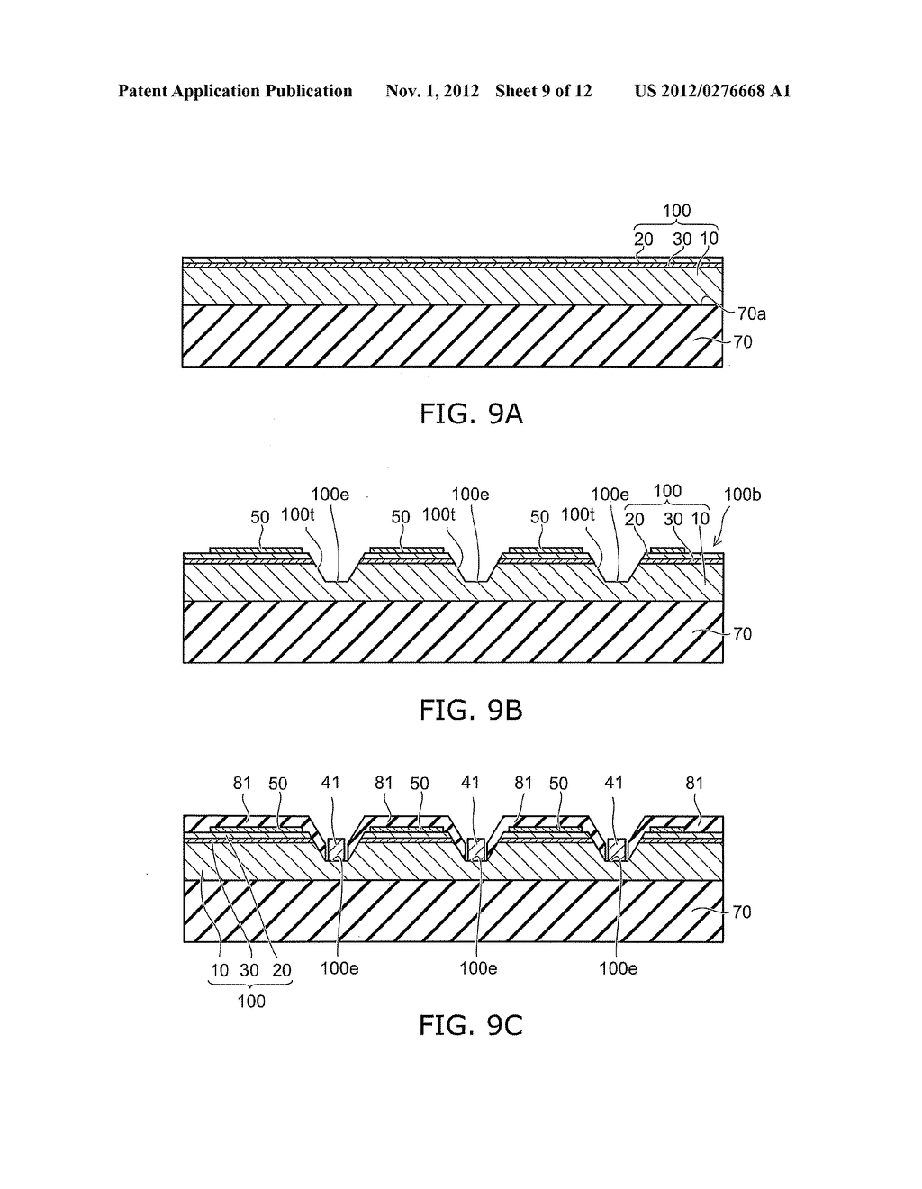 METHOD FOR MANUFACTURING SEMICONDUCTOR LIGHT EMITTING DEVICE - diagram, schematic, and image 10