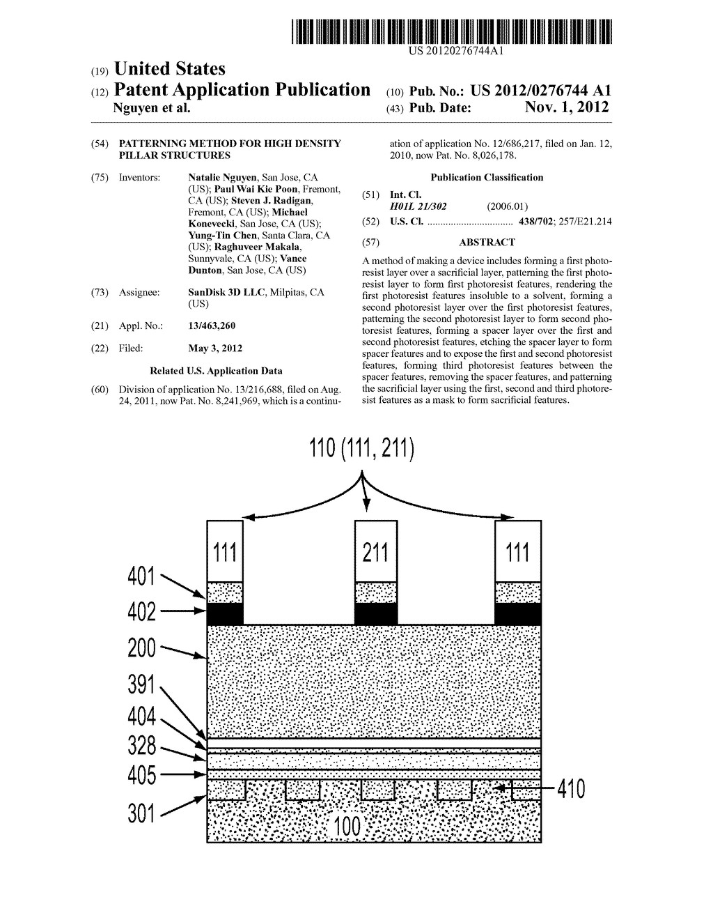 Patterning Method for High Density Pillar Structures - diagram, schematic, and image 01