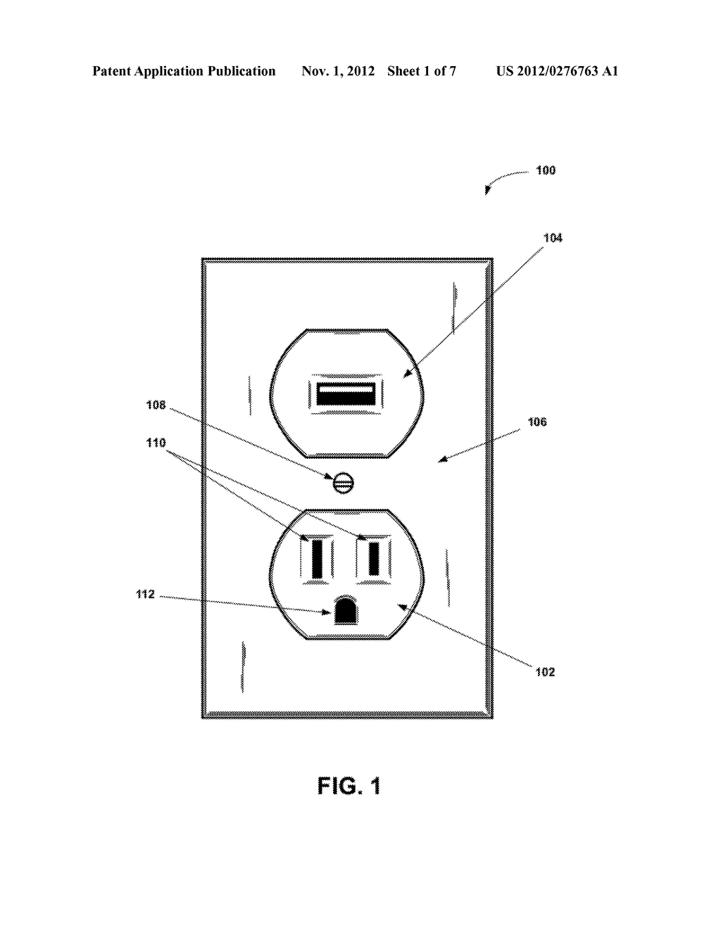 WALL MOUNTABLE UNIVERSAL SERIAL BUS AND ALTERNATING CURRENT POWER SOURCING     RECEPTACLE - diagram, schematic, and image 02