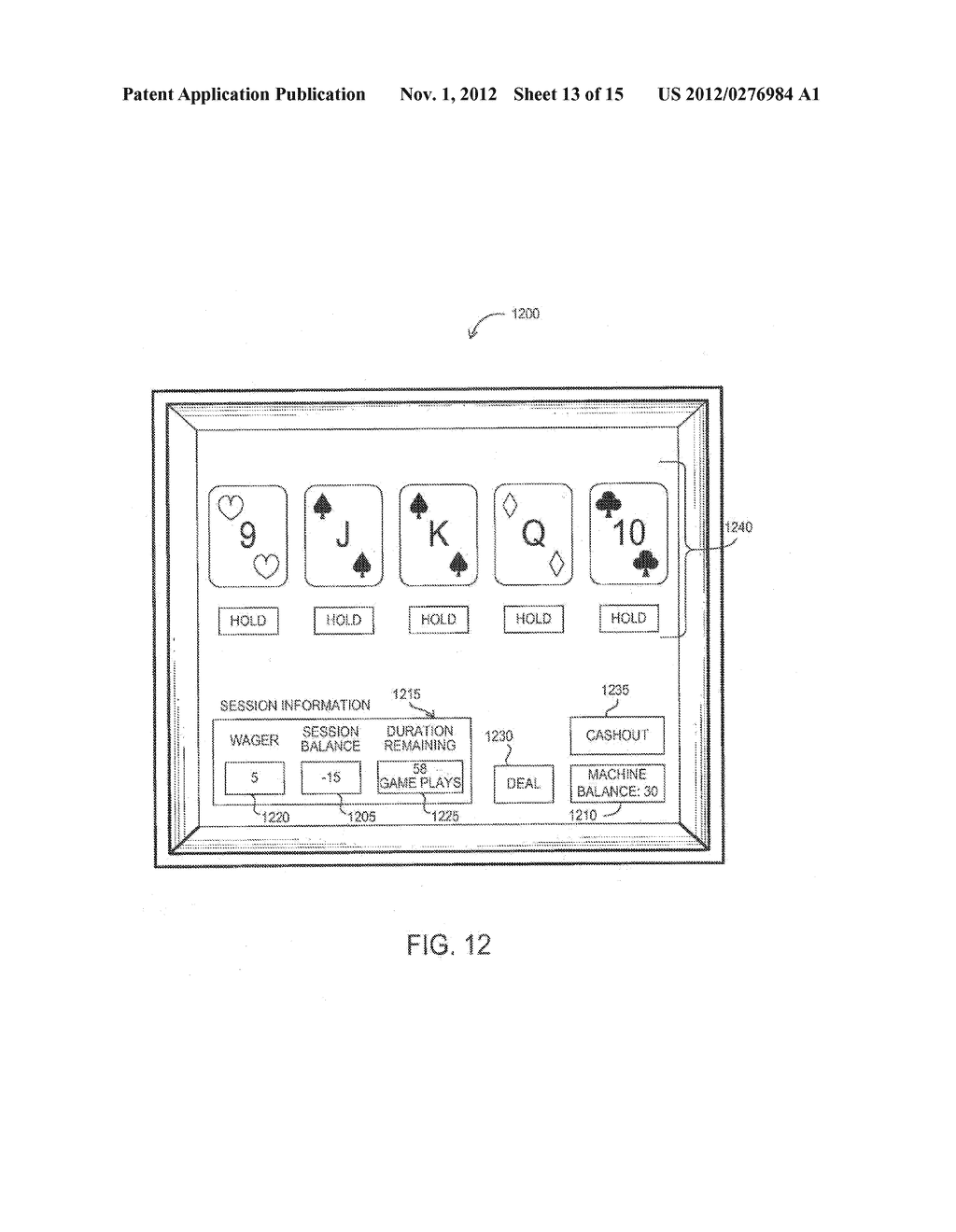 APPARATUS, SYSTEMS AND METHODS FOR FACILITATING A NEGATIVE CREDIT BALANCE     OF A GAMING DEVICE - diagram, schematic, and image 14