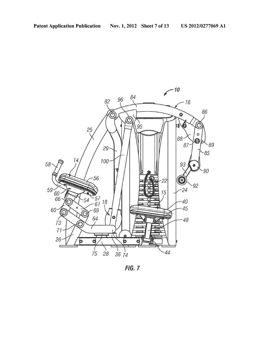 GLUTE EXERCISE MACHINE WITH ROCKING USER SUPPORT - diagram, schematic, and image 08