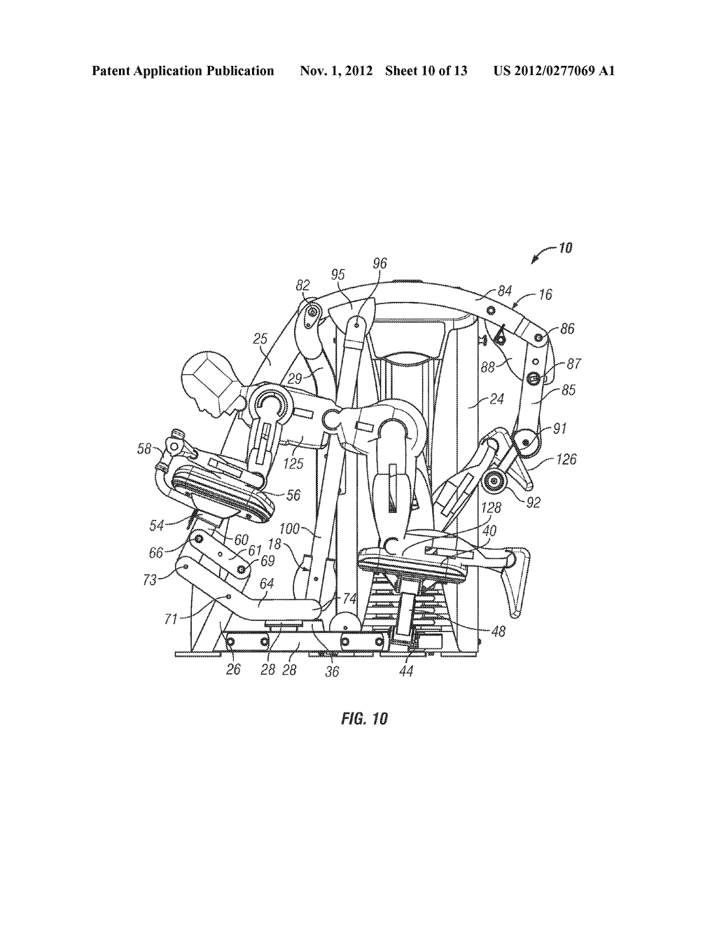 GLUTE EXERCISE MACHINE WITH ROCKING USER SUPPORT - diagram, schematic, and image 11