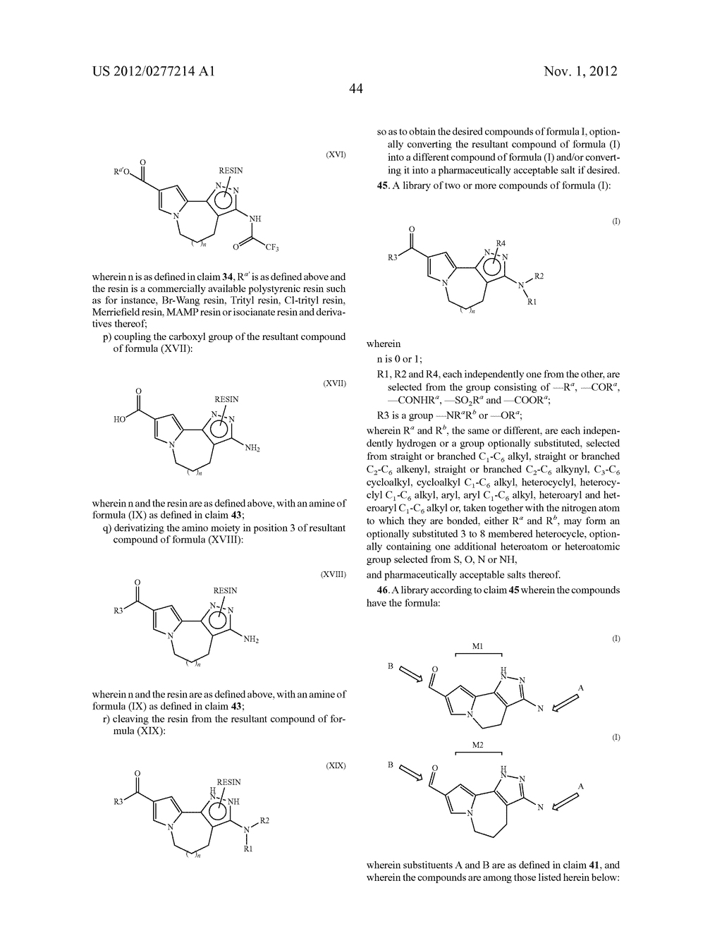 TRICYCLOPYRAZOLE DERIVATIVES - diagram, schematic, and image 45