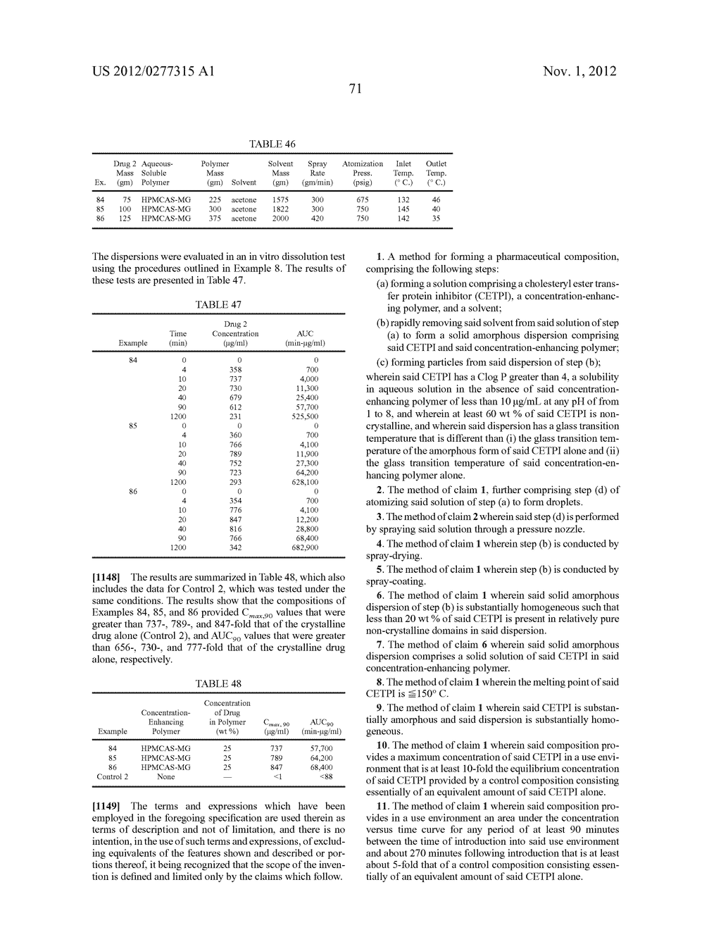 PHARMACEUTICAL COMPOSITIONS OF CHOLESTERYL ESTER TRANSFER PROTEIN     INHIBITORS - diagram, schematic, and image 72