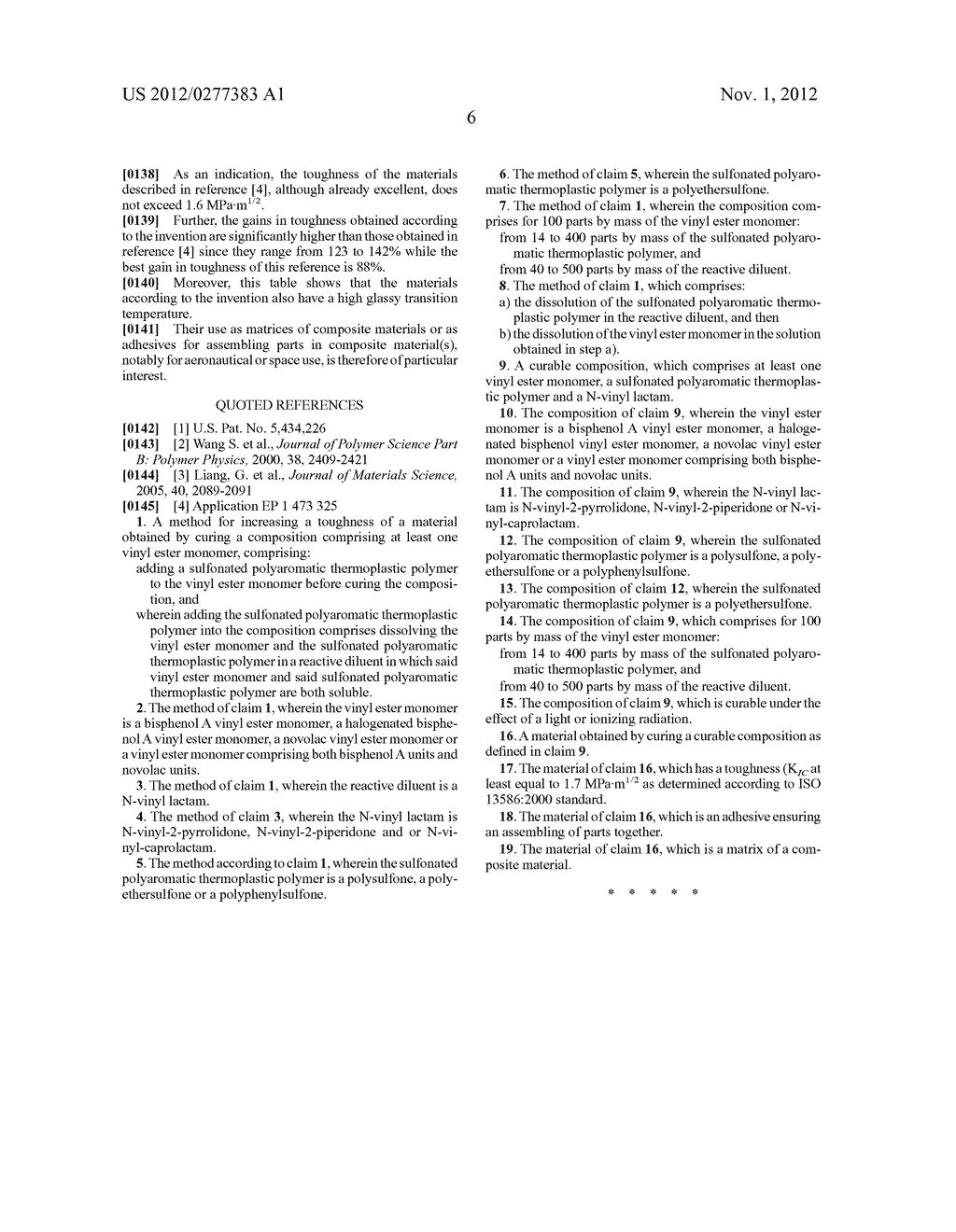 INCREASE IN THE TOUGHNESS OF A MATERIAL OBTAINED FROM A CURABLE     COMPOSITION COMPRISING AT LEAST ONE VINYL ESTER MONOMER - diagram, schematic, and image 08