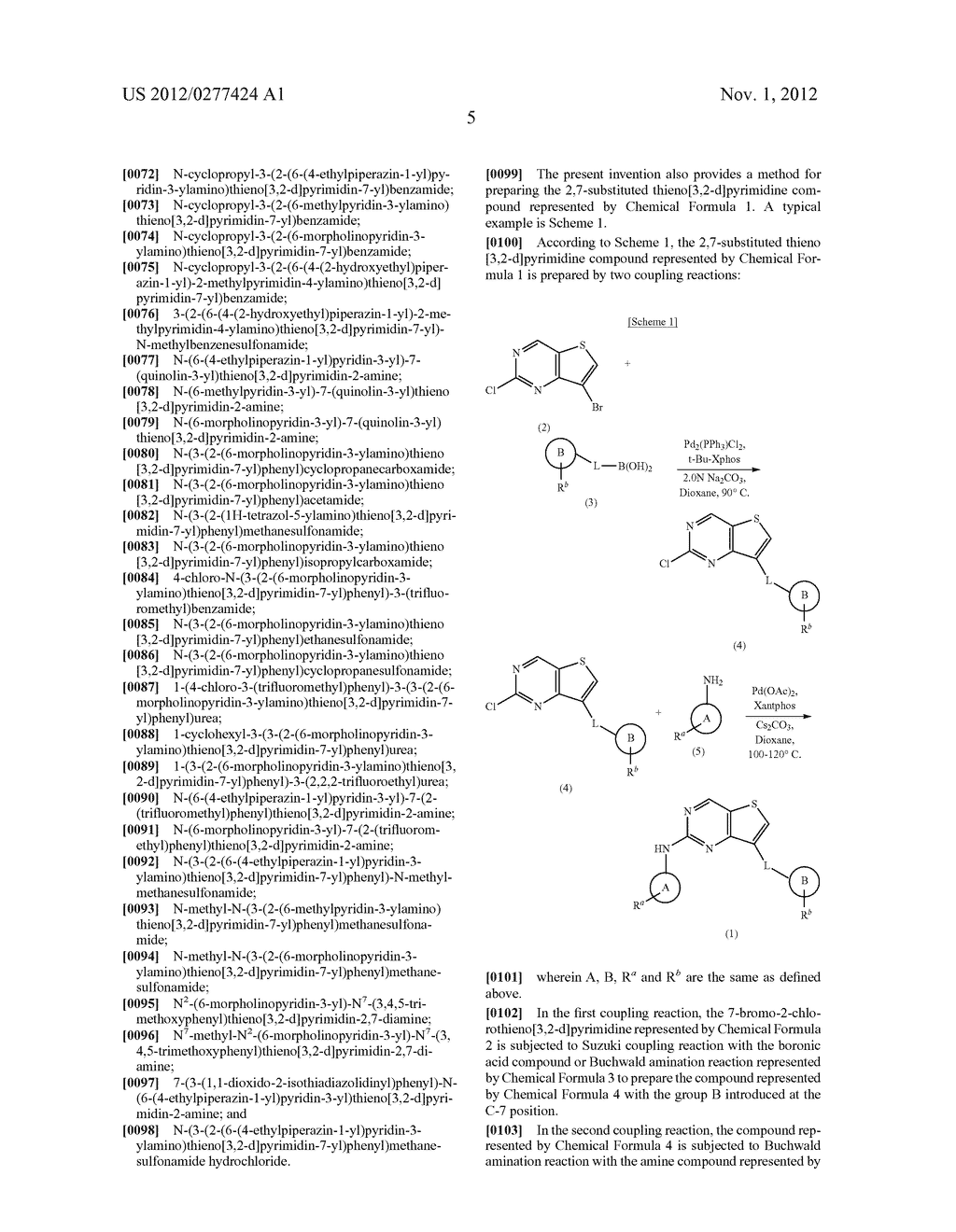 2,7-SUBSTITUTED THIENO[3,2-D] PYRIMIDINE COMPOUNDS AS PROTEIN KINASE     INHIBITORS - diagram, schematic, and image 06