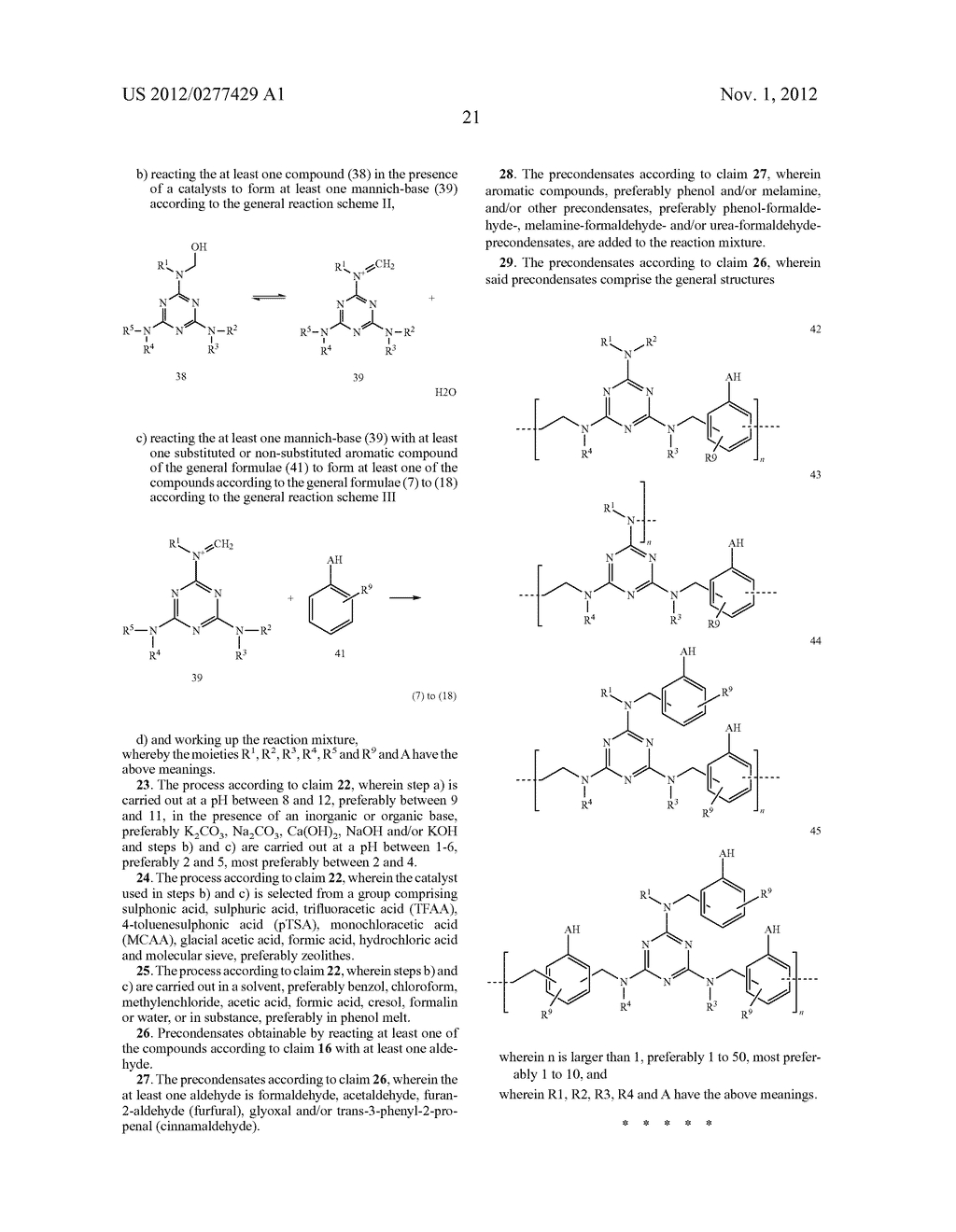 Melamine Based Mannich-Compounds and a Process for Obtaining the Same - diagram, schematic, and image 25