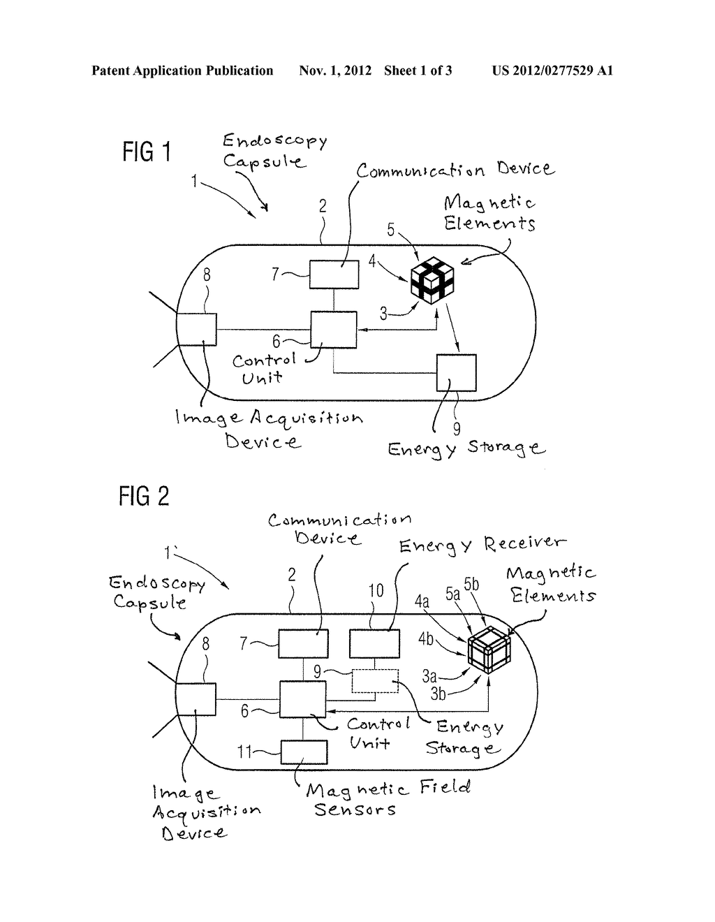 ENDOSCOPY CAPSULE THAT EMITS A REMOTELY VARIABLE, MAGNETIC FIELD, AND     EXAMINATION APPARATUS WITH SUCH AN ENDOSCOPY CAPSULE - diagram, schematic, and image 02