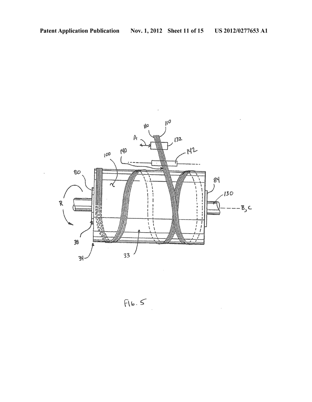 Combination Oxygenator and Arterial Filter Device With A Fiber Bundle of     Continuously Wound Hollow Fibers for Treating Blood in an ExtraCorporeal     Blood Circuit - diagram, schematic, and image 12