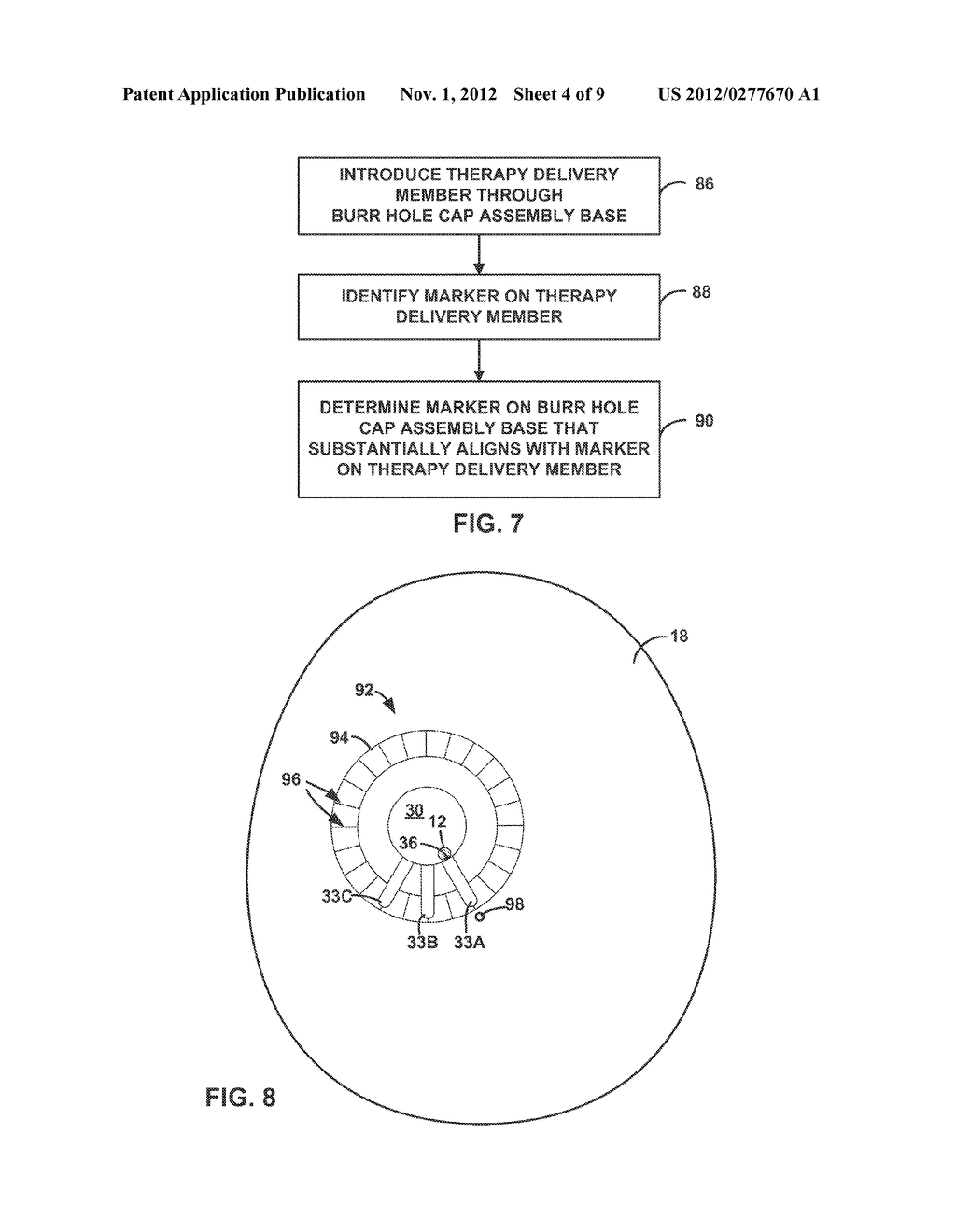 BURR HOLE CAP ASSEMBLY WITH THERAPY DELIVERY MEMBER ORIENTATION FEATURE - diagram, schematic, and image 05