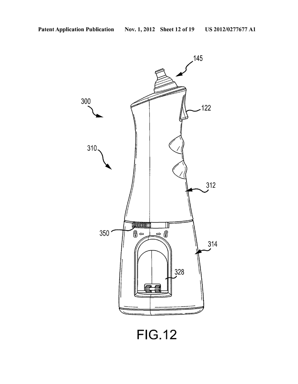 Powered Irrigator for Sinus Cavity Rinse with Detachable Reservoir - diagram, schematic, and image 13