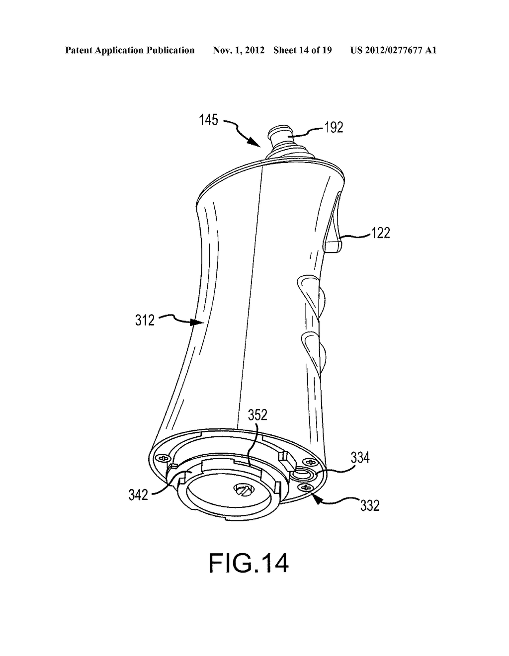 Powered Irrigator for Sinus Cavity Rinse with Detachable Reservoir - diagram, schematic, and image 15