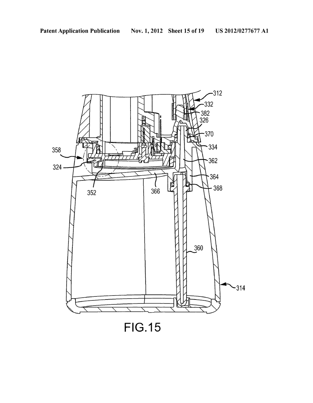 Powered Irrigator for Sinus Cavity Rinse with Detachable Reservoir - diagram, schematic, and image 16