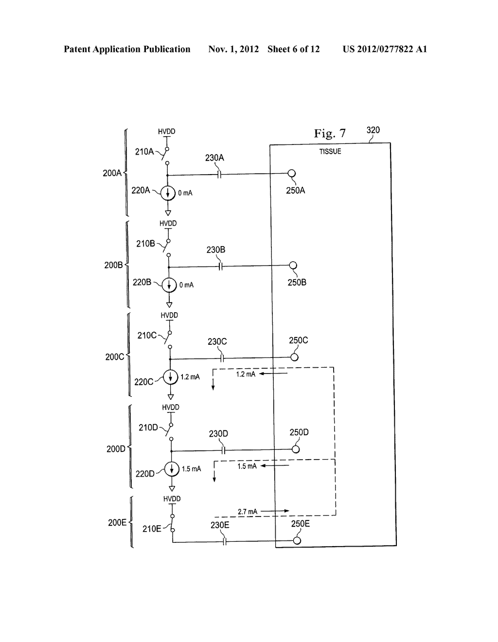 Current Steering Neurostimulator Device with Unidirectional Current     Sources - diagram, schematic, and image 07