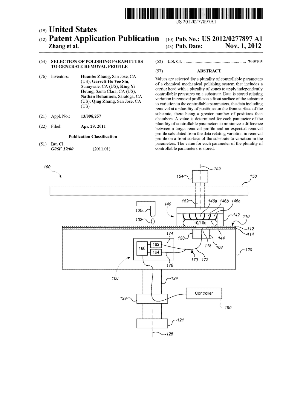 SELECTION OF POLISHING PARAMETERS TO GENERATE REMOVAL PROFILE - diagram, schematic, and image 01