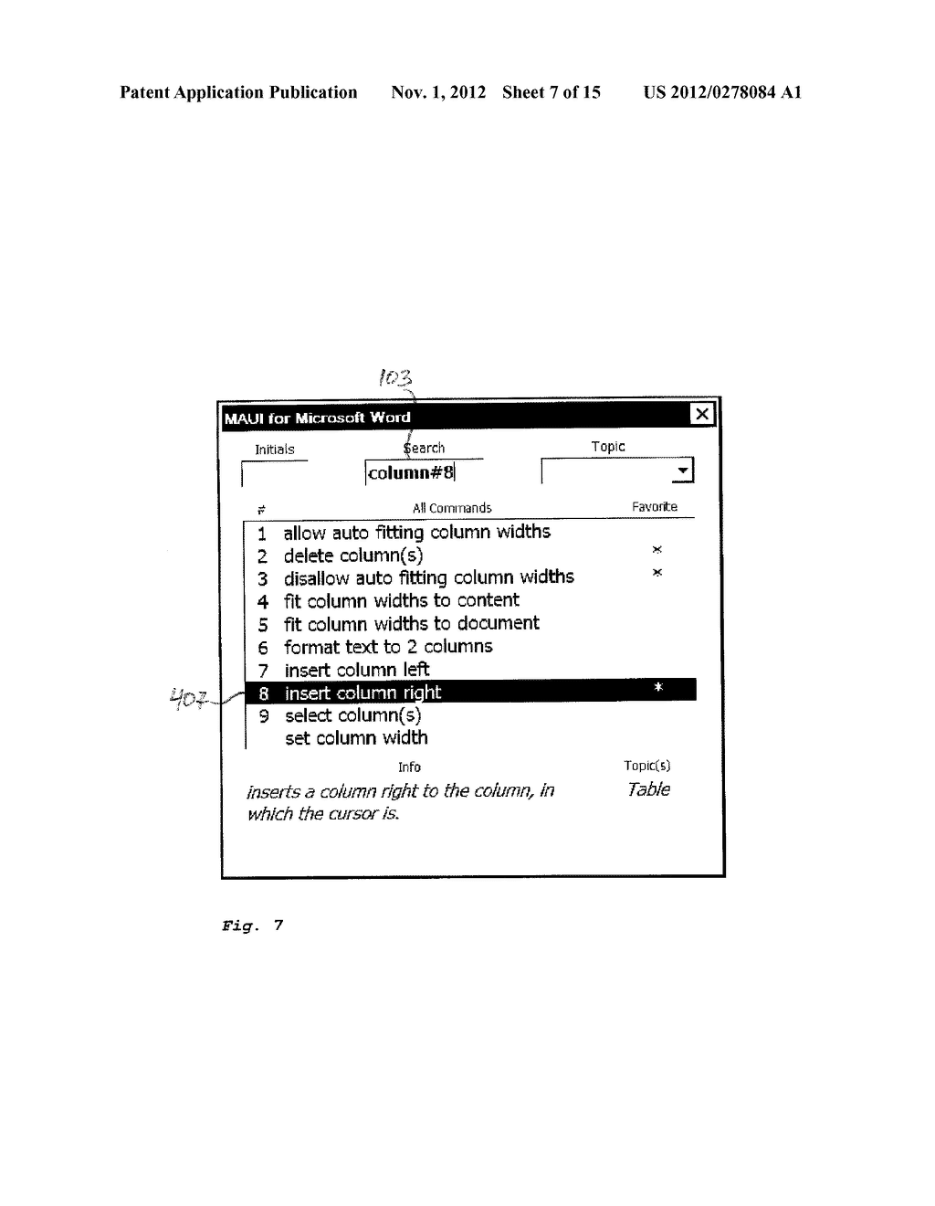 METHOD FOR SELECTING ELEMENTS IN TEXTUAL ELECTRONIC LISTS AND FOR     OPERATING COMPUTER-IMPLEMENTED PROGRAMS USING NATURAL LANGUAGE COMMANDS - diagram, schematic, and image 08