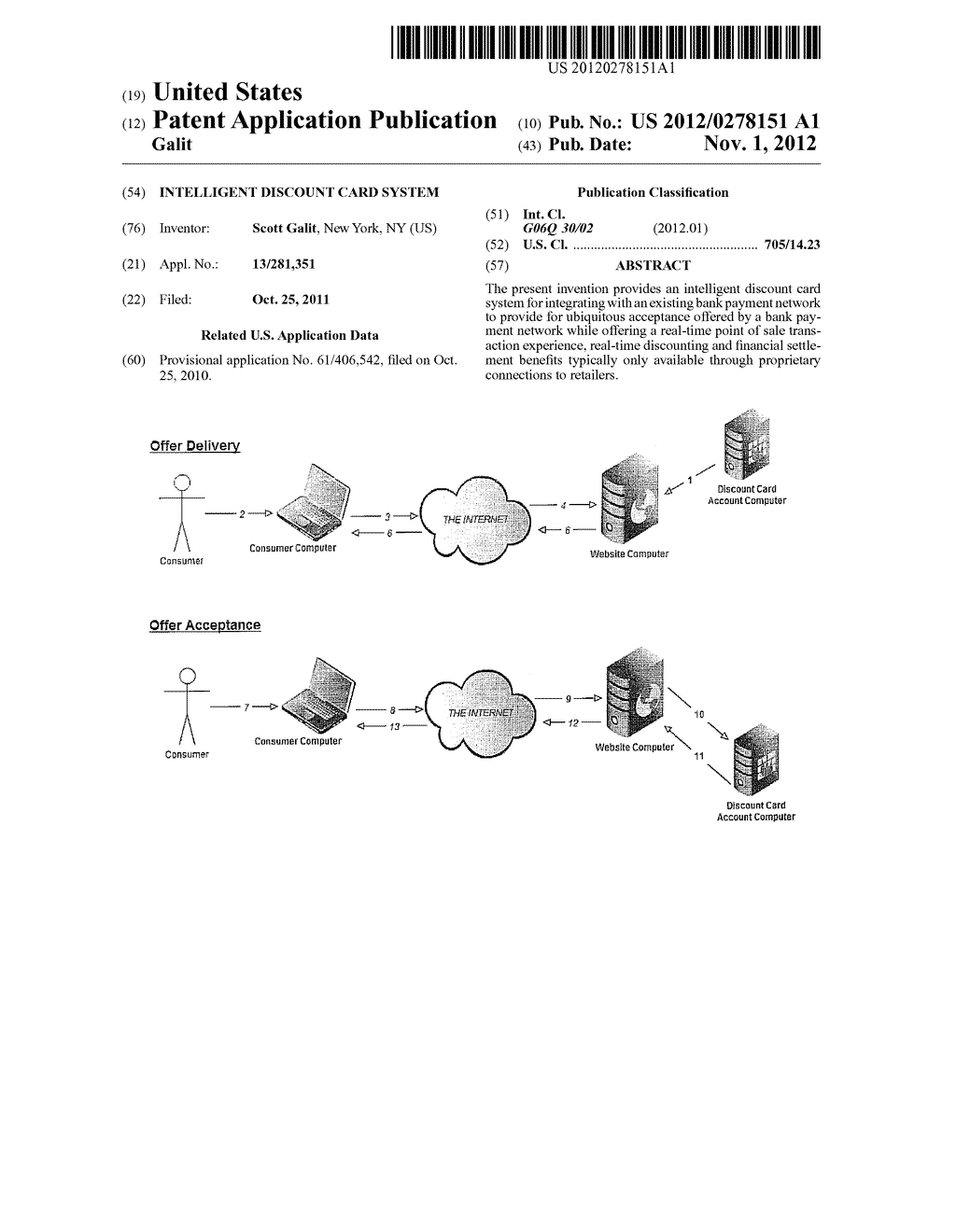 INTELLIGENT DISCOUNT CARD SYSTEM - diagram, schematic, and image 01