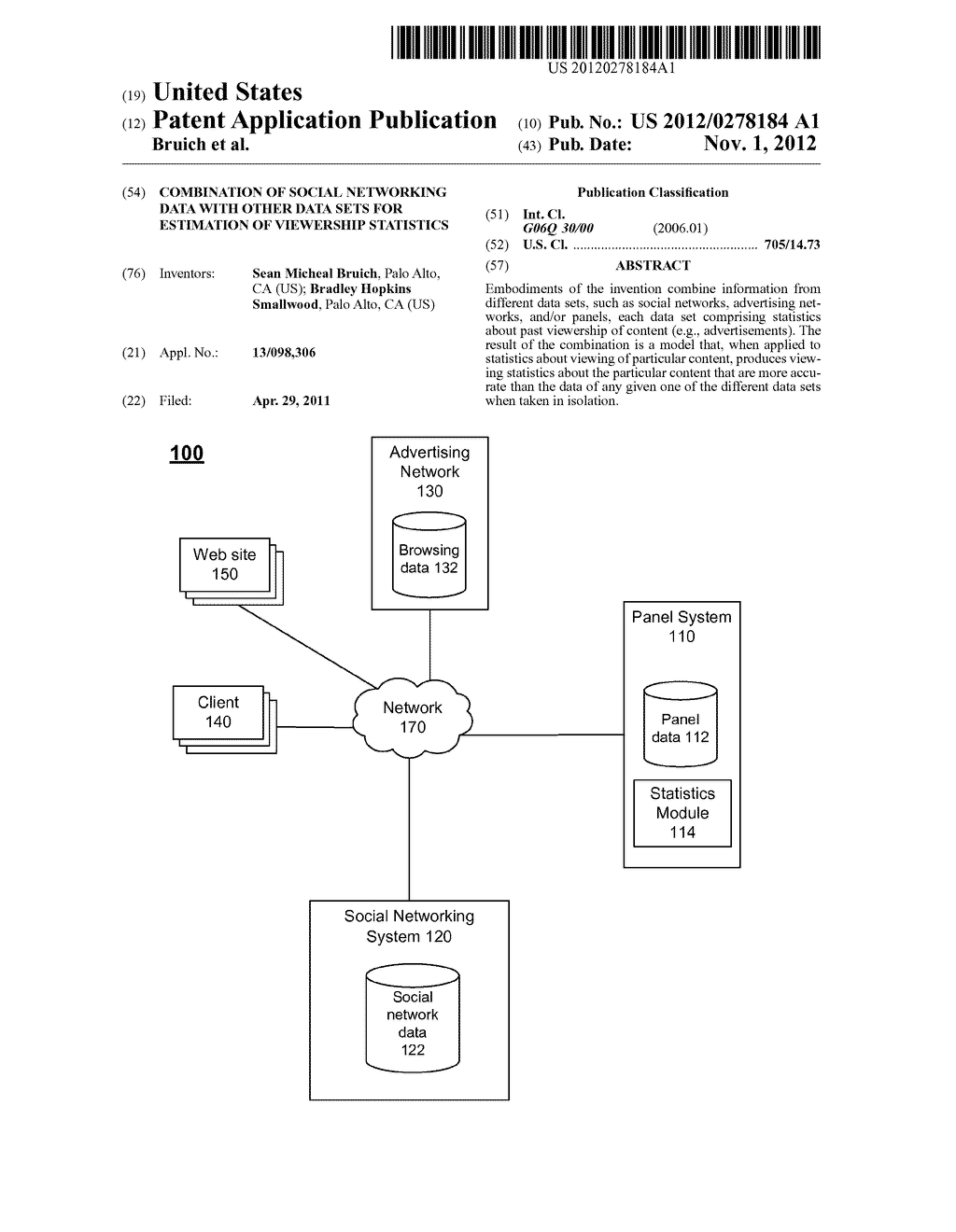 Combination of Social Networking Data With Other Data Sets for Estimation     of Viewership Statistics - diagram, schematic, and image 01